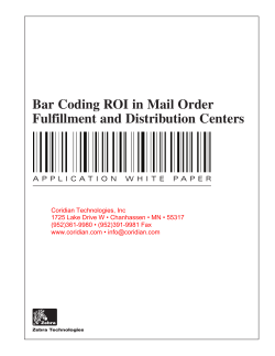 Bar Coding ROI in Mail Order Fulfillment and Distribution Centers