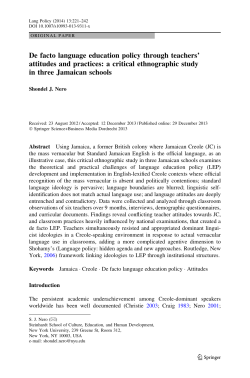 De facto language education policy through