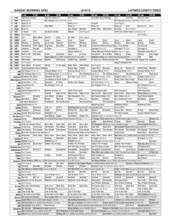 SUNDAY MORNING GRID 8/14/16 LATIMES.COM/TV TIMES