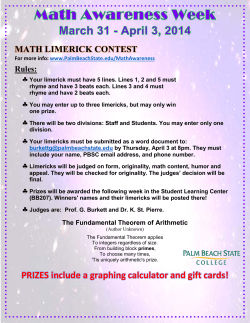 Math Limerick Contest - Palm Beach State College