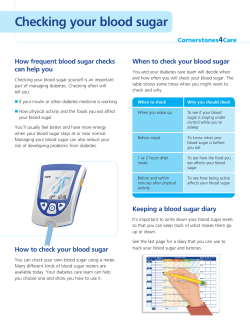 Checking Your Blood Sugar