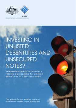 Investing in unlisted debentures and unsecure notes