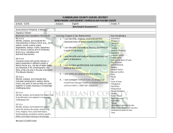 English I - Cumberland County School District
