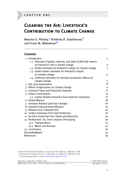 Clearing the Air: Livestock`s Contribution to Climate Change