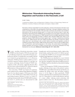 Thioredoxin-Interacting Protein: Regulation and Function in the