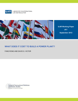 What Does it Cost to Build a Power Plant?