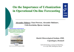 On the Importance of Urbanization in Operational On
