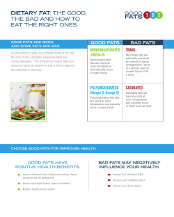 Dietary Fats Fact Sheet