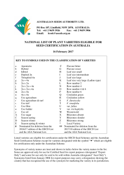 - Australian Seeds Authority Ltd