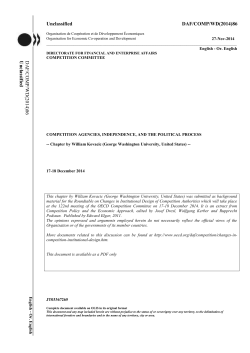 Competition agencies, independence, and the political process