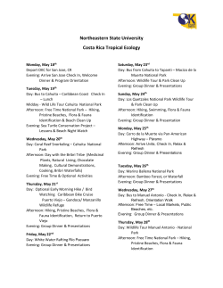 Northeastern State University Costa Rica Tropical Ecology