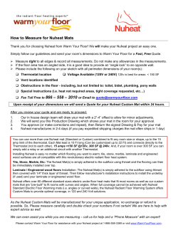 How to Measure for Nuheat Mats