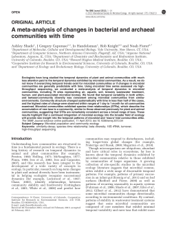 A meta-analysis of changes in bacterial and archaeal