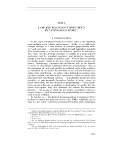 ENABLING TELEVISION COMPETITION IN A CONVERGED MARKET