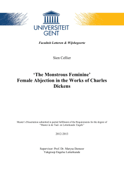 `The Monstrous Feminine` Female Abjection in the Works of Charles