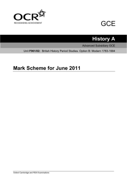 Unit F961/02 - British history period studies - Option B - June