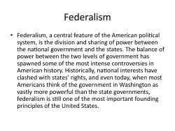 Federalism - Reading Community Schools