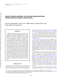 Internal multiple prediction and removal using Marchenko