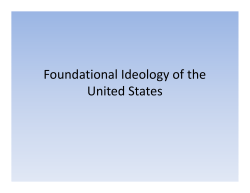 Foundational Ideology of the United States