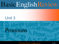 Unit 3 Pronouns - Accountax School of Business
