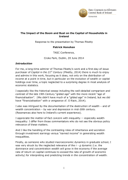 The Impact of the Boom and Bust on the Capital of Households in