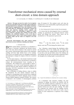 Transformer mechanical stress caused by external short-circuit