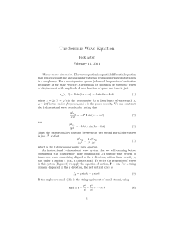 The Seismic Wave Equation