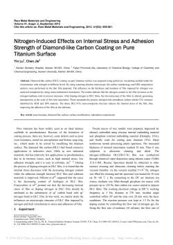 Nitrogen-Induced Effects on Internal Stress and Adhesion Strength