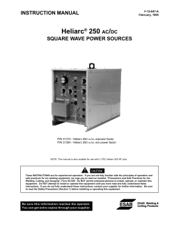 Heliarc&reg; 250 AC/DC SQUARE WAVE POWER SOURCES