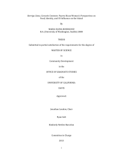 i Barriga Llena, Coraz&oacute;n Contento: Puerto Rican Women`s