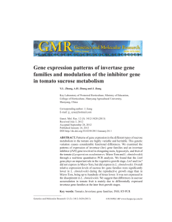 Gene expression patterns of invertase gene families