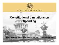 Constitutional Limits - Legislative Budget Board