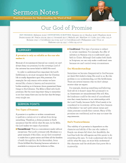 Sermon Notes - In Touch Ministries
