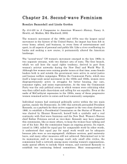 Chapter 24. Second-wave Feminism