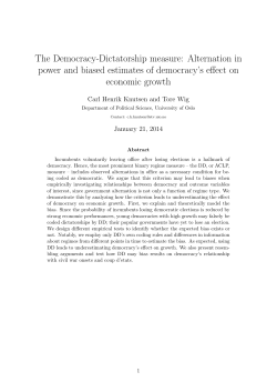 The Democracy-Dictatorship measure: Alternation in power