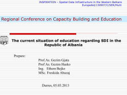 The Current Situation of Education Regarding SDI in the Republic of