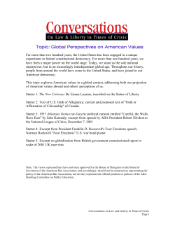 Global Perspectives on American Values
