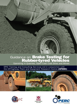 Guidance on Brake Testing for Rubber-tyred vehicles