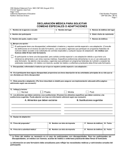 Medical Statement Form (Spanish)