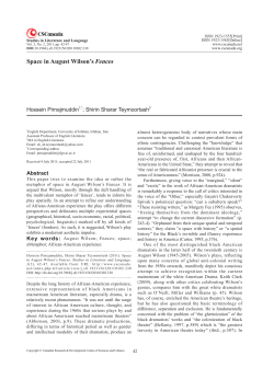 Space in August Wilson`s Fences