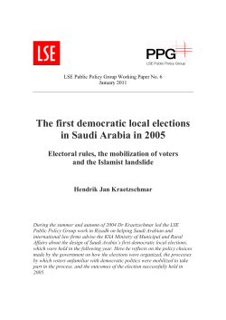 rv Kraetzschmar Saudi election working paper