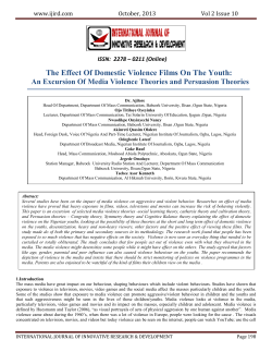 The Effect Of Domestic Violence Films On The Youth