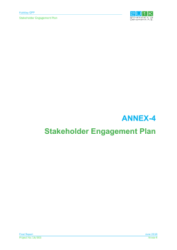 ANNEX-4 Stakeholder Engagement Plan