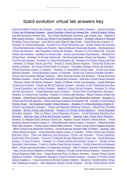 lizard evolution virtual lab answers key