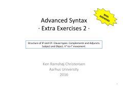 Advanced Syntax &middot; Extra Exercises 2 &middot;