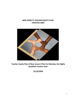 New Jersey Teacher Equity Plan