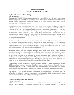 2011 Fall - University of San Diego