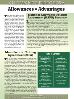 Allowances = Advantages