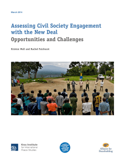 Assessing Civil Society Engagement with the New Deal