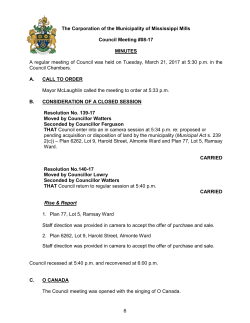 The Corporation of the Town of Mississippi Mills